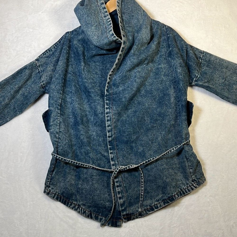 Madein Denim kimono vintage retro style‎ jacket w/ hood - Women Large
